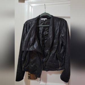 Jennifer Lopez soft suede moto jacket